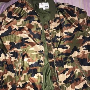 Army fatigue bomber jacket